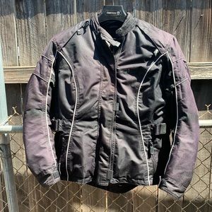 Tour Master Women’s Black Moto Jacket w Liner Med